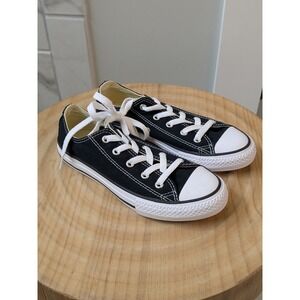 Converse All Star‎ Low Top Canvas Sneakers Black Casual Shoes Youth Size 2